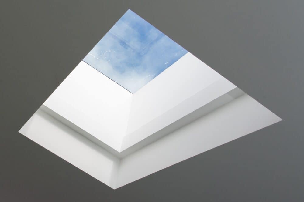 interior view of aluminium flat roof light