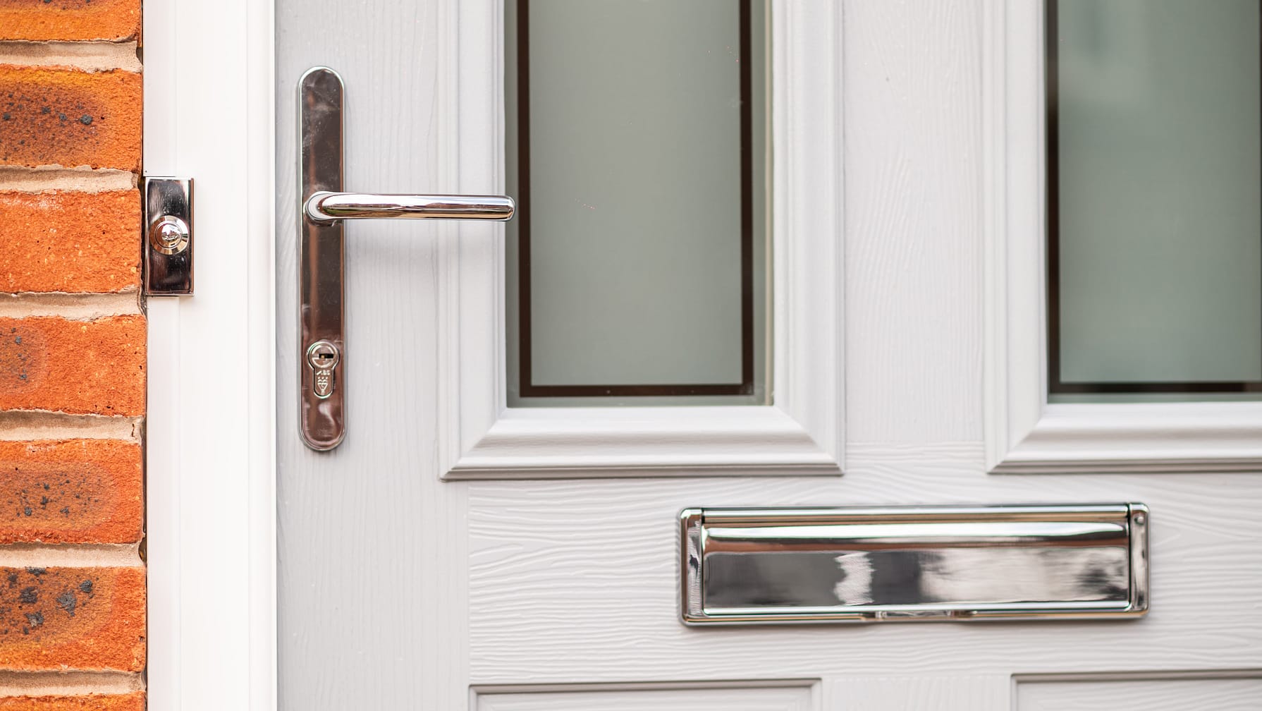 agate grey composite door with stainless steel hardware