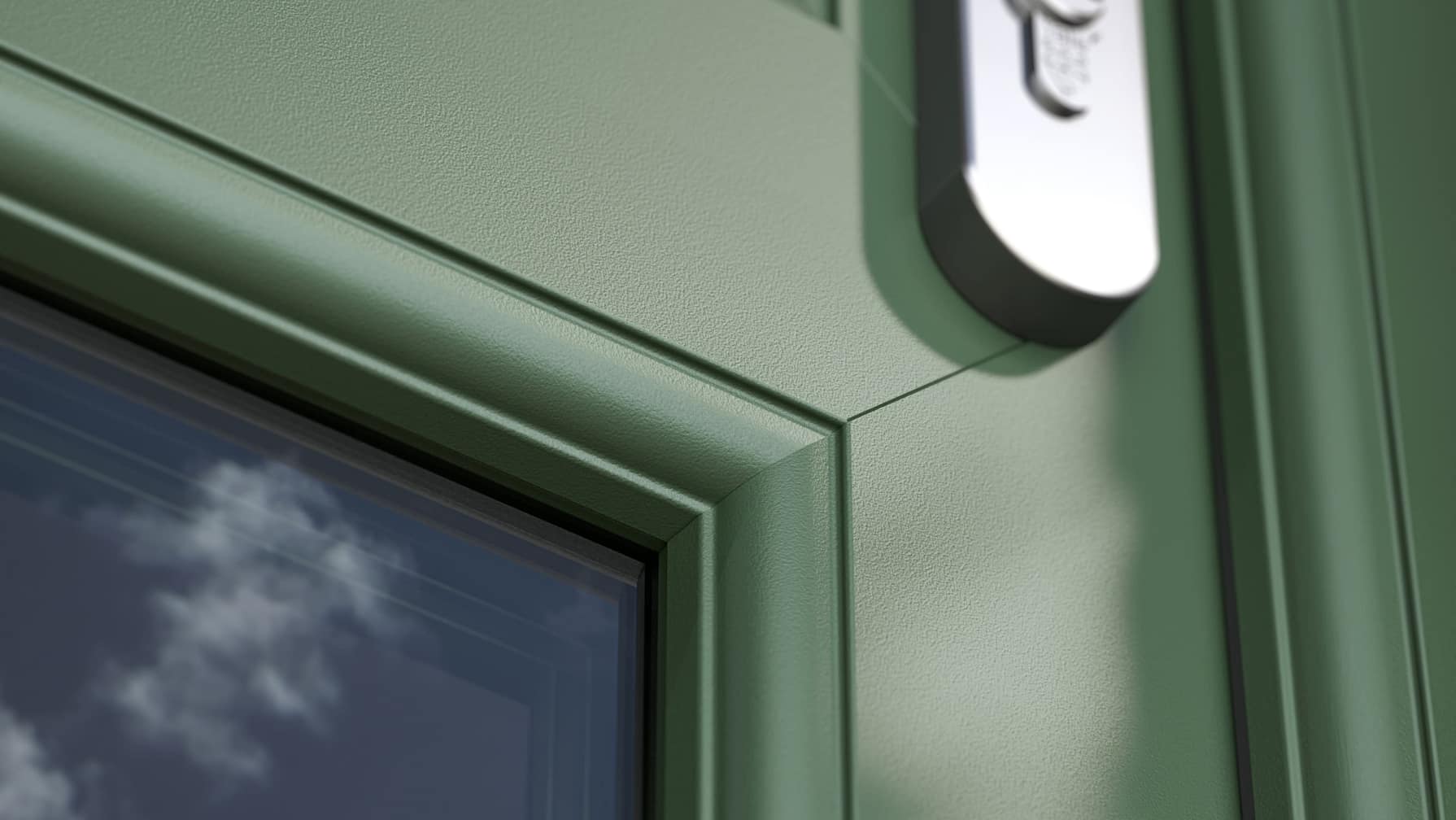 close up front door handle