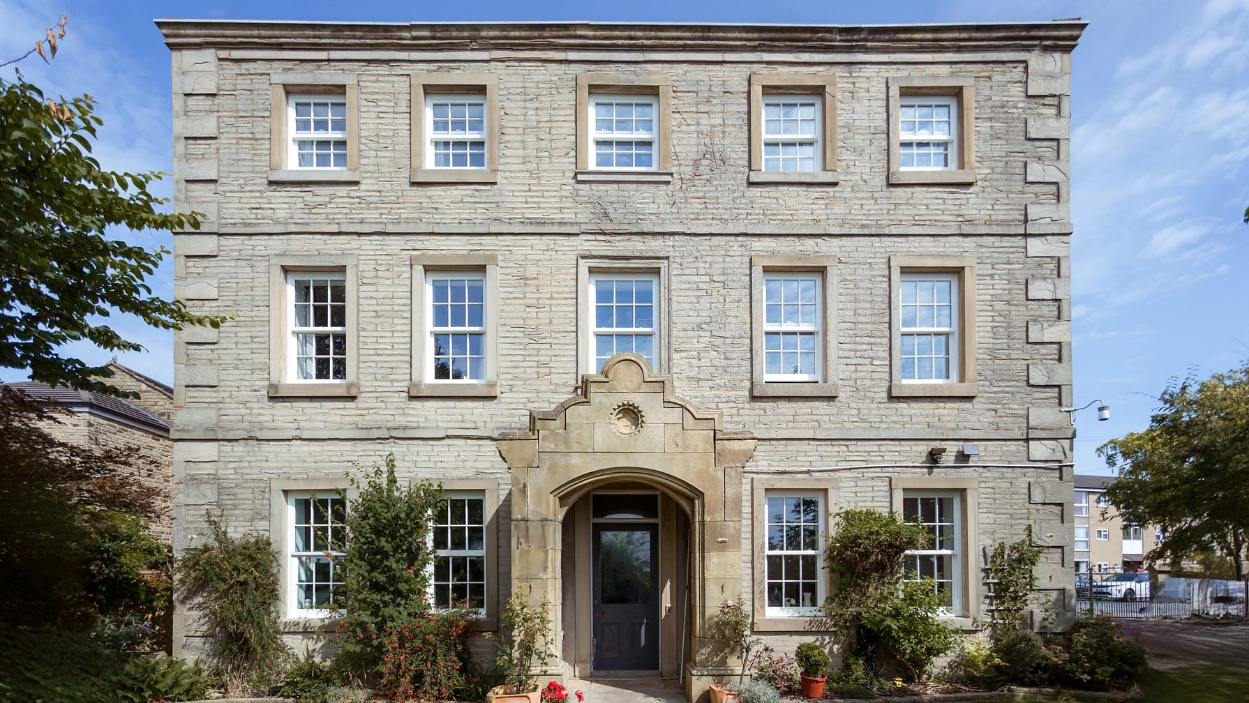 building with sash windows