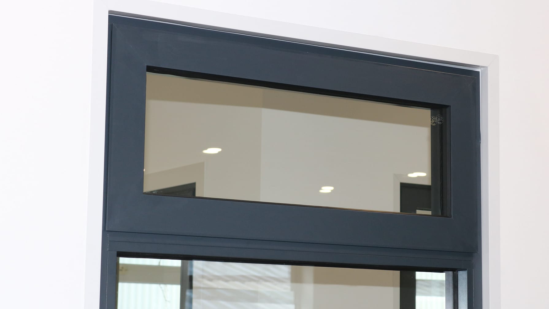aluminium window closeup from showroom