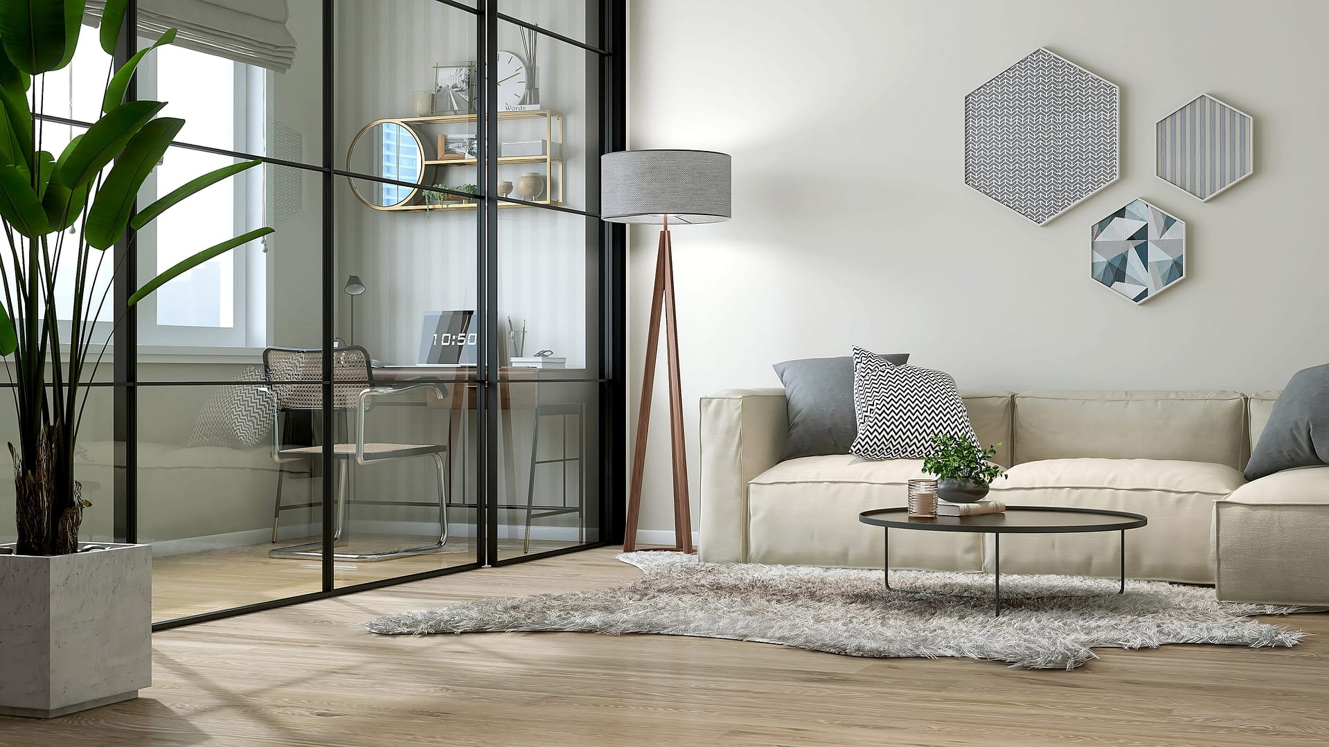 Internal Glass Partition and Door