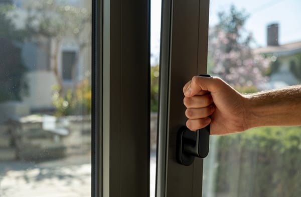 tilt and turn window close up