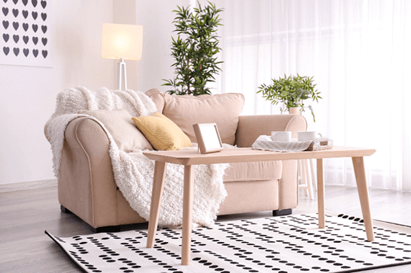 living room style cosy with soft furnishings