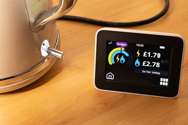 smart energy meter showing low bill cost