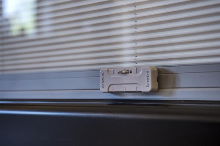 pleated blinds within glass panes