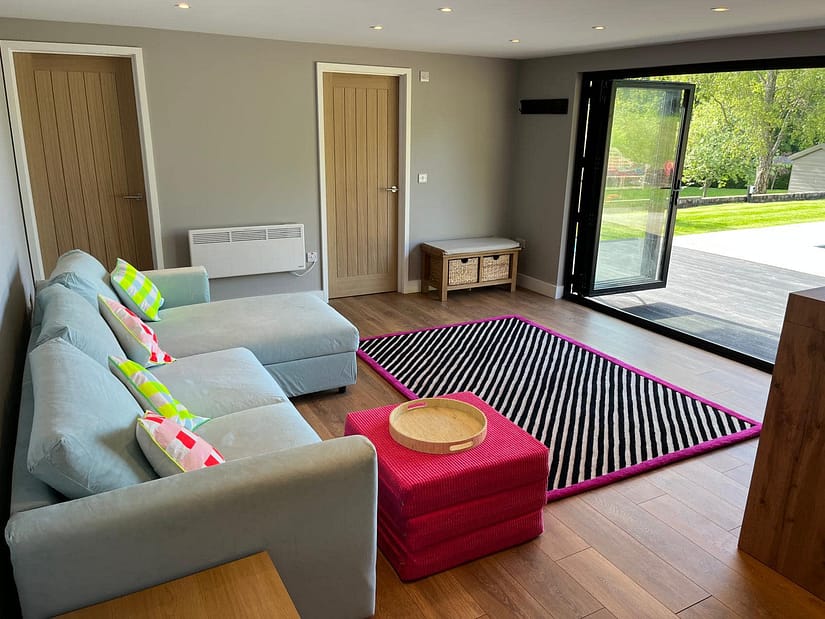 garden room with bifold doors