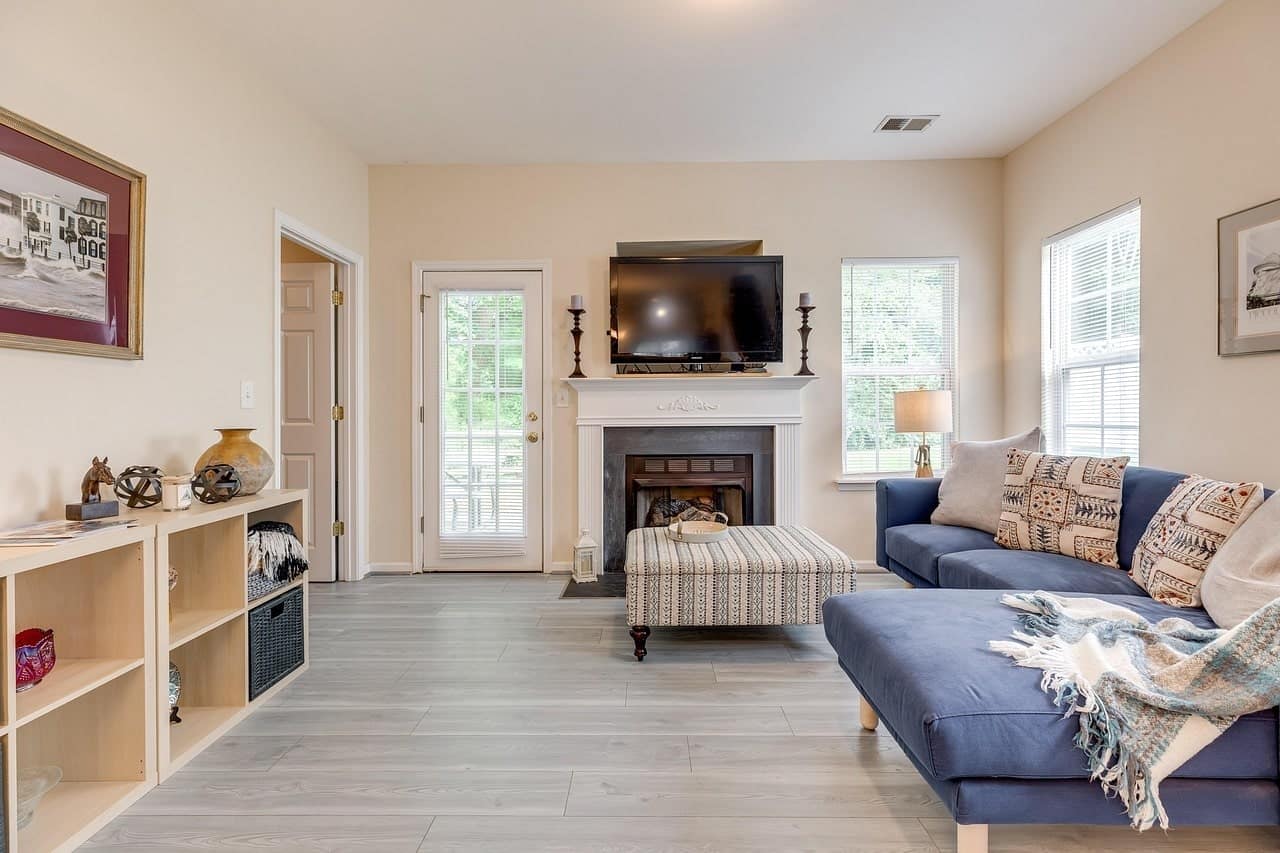living room with neutral colour scheme