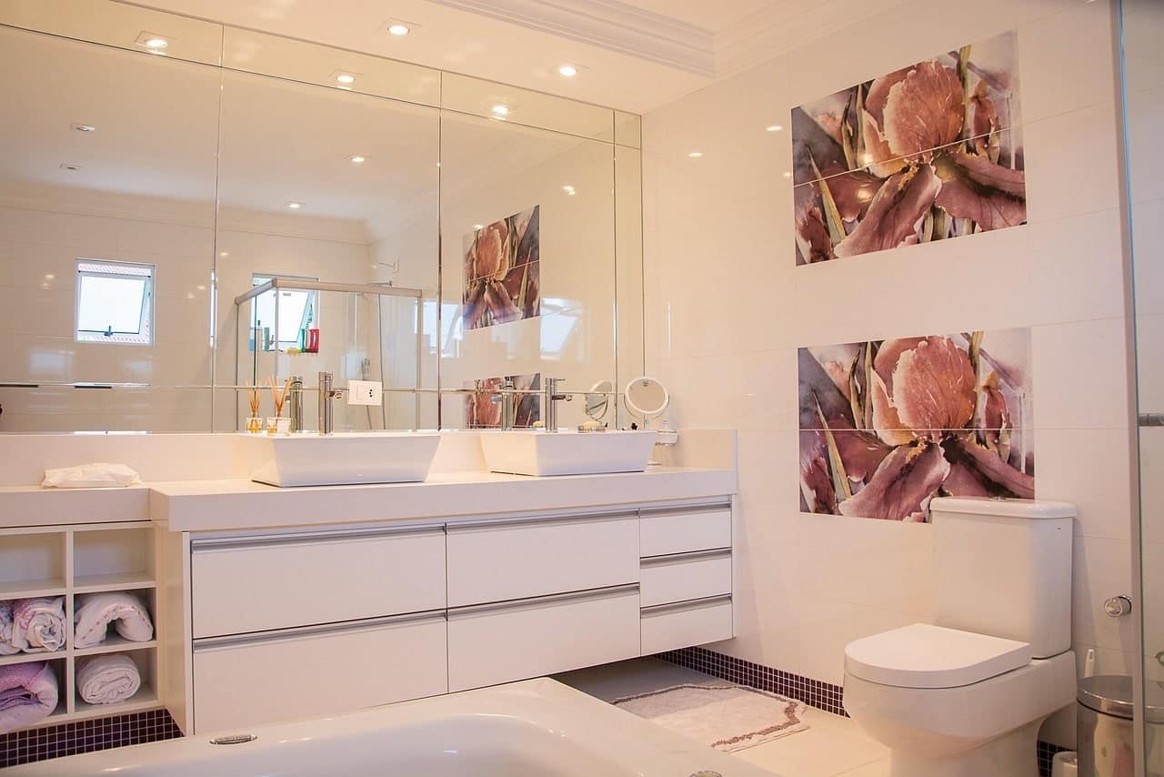 mirror in bathroom